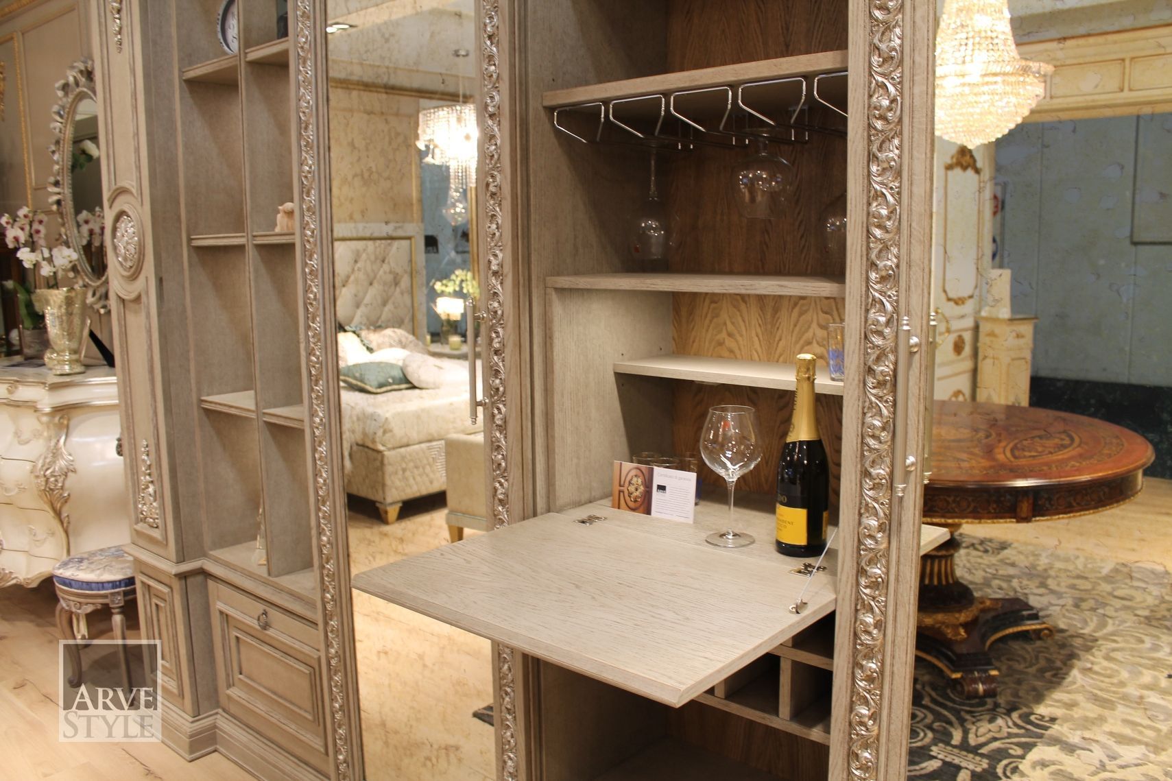 Деревянный настенный книжный шкаф с освещением Arvestyle Giulio ARCH-00117678 - Вид №14