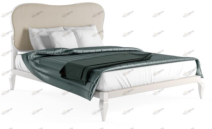 Jetclass Двуспальная лакированная кровать с мягким изголовьем Deluxe Jdl101.16, jdl101.18, jdl101.20