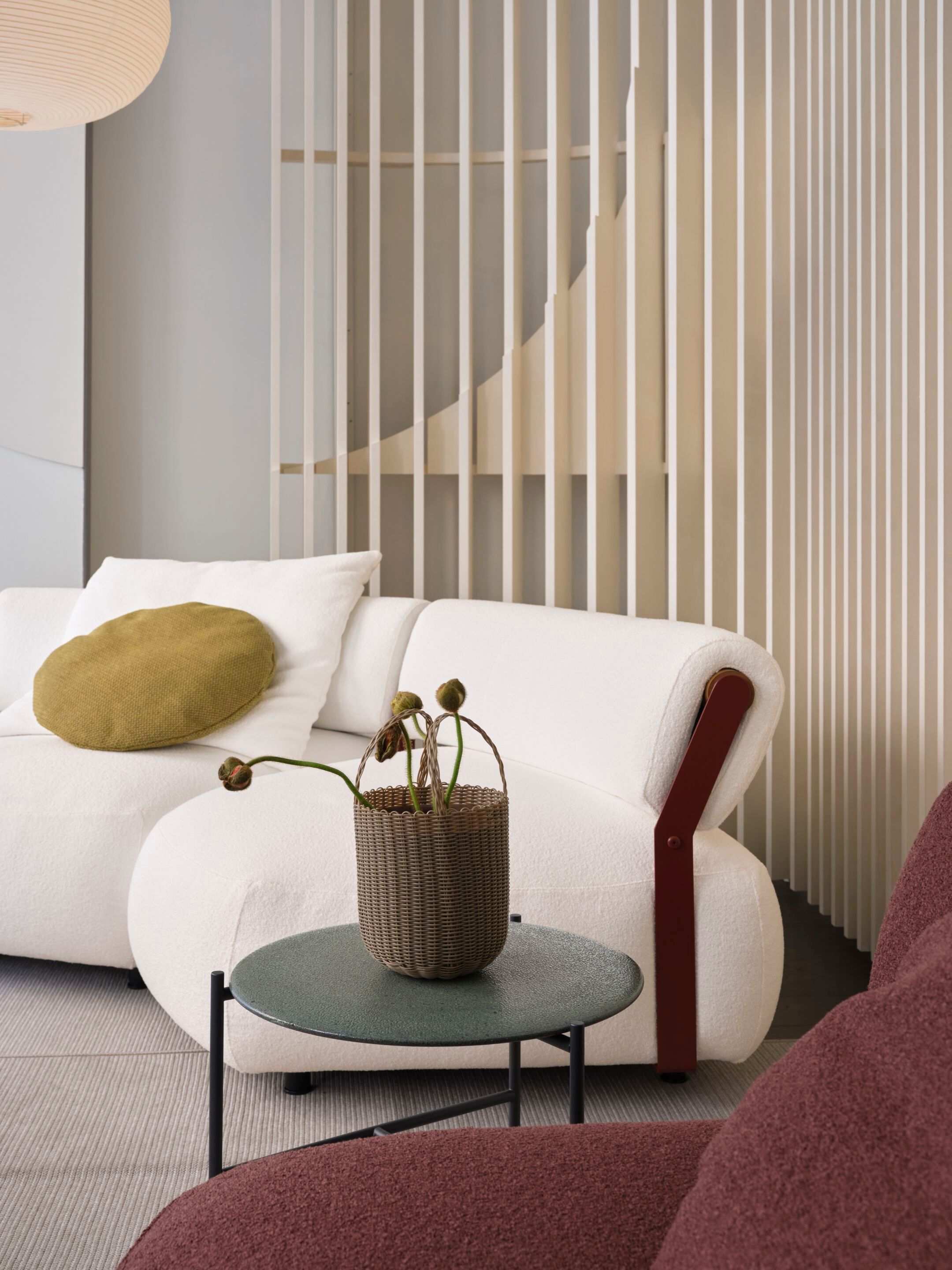 Круглый стол для сада из лавового камня и оцинкованного металла Meridiani FABIEN OPEN AIR ARCH-00056200 - Вид №3