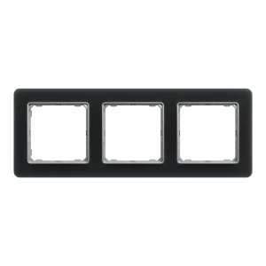 Рамка для розеток и выключателей Systeme Electric Sedna Design  3 поста, цвет дымчатое стекло