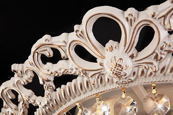 Потолочная люстра Eurosvet 3298/5 белый с золотом/прозрачный хрусталь Strotskis EUROSVET ДИЗАЙНЕРСКИЕ 181426 Белый  - Вид №3