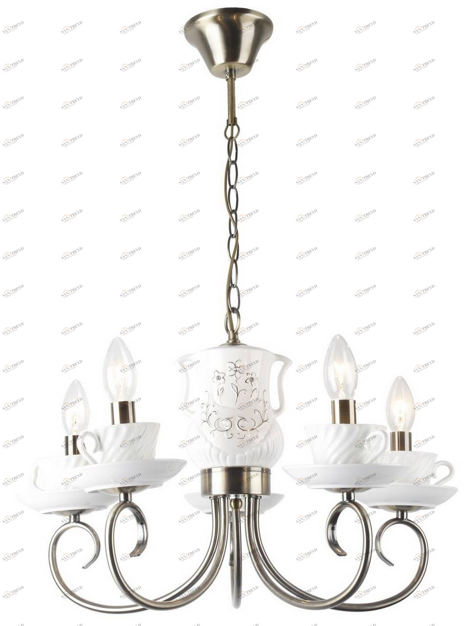 Подвесная люстра Arte Lamp Teapot A6380LM-5AB ARTE LAMP ДИЗАЙНЕРСКИЕ, TEAPOT 056636 Белый 