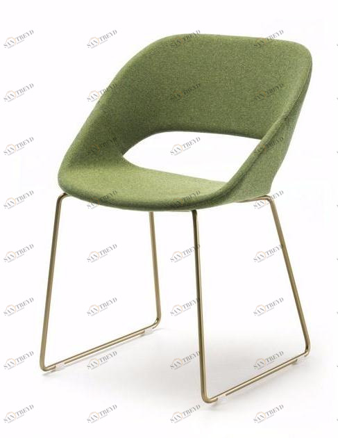 arrmet Санный стул с обивкой из ткани Kabira sun-id-1477607