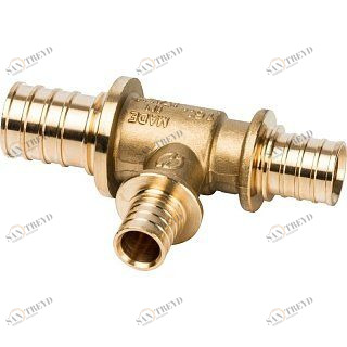 Тройник переходной 25x16x20 аксиальный для труб из сшитого полиэтилена STOUT SFA0014251620