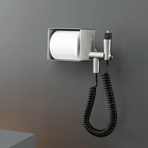 Держатель для туалетной бумаги с струей воды для чистки туалета, настенный кронштейн и подключение воды - NEUTRA линия  NEU42 CEADESIGN