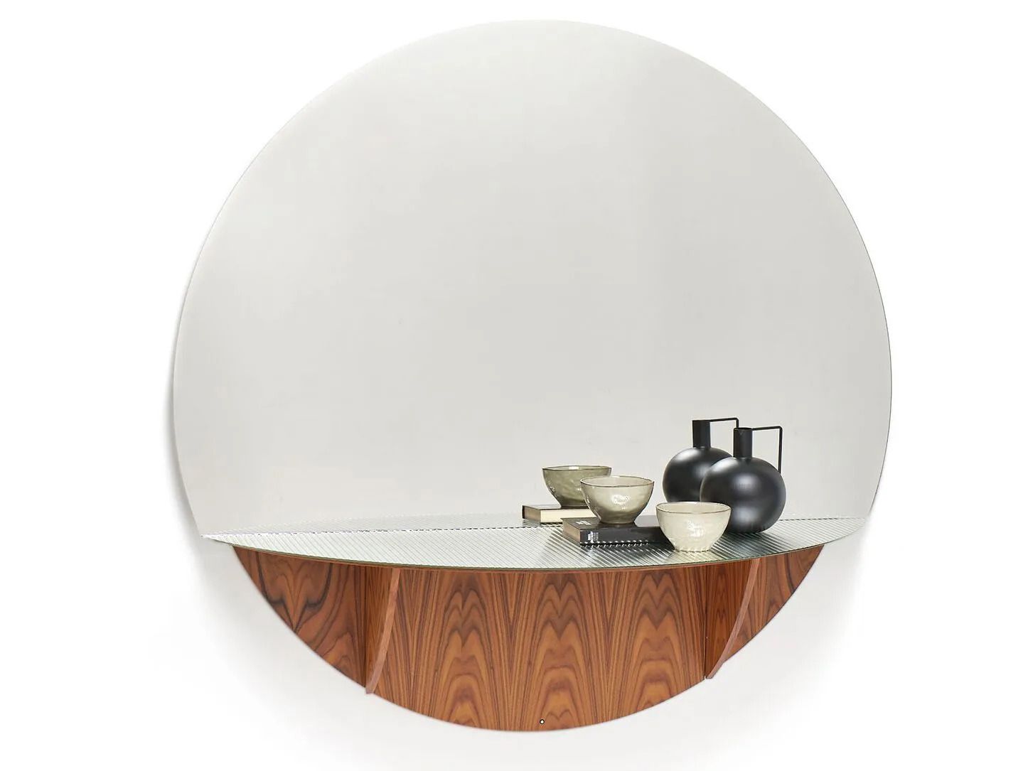 Настенное круглое зеркало с полкой Mogg BRAME ARCH-00013169