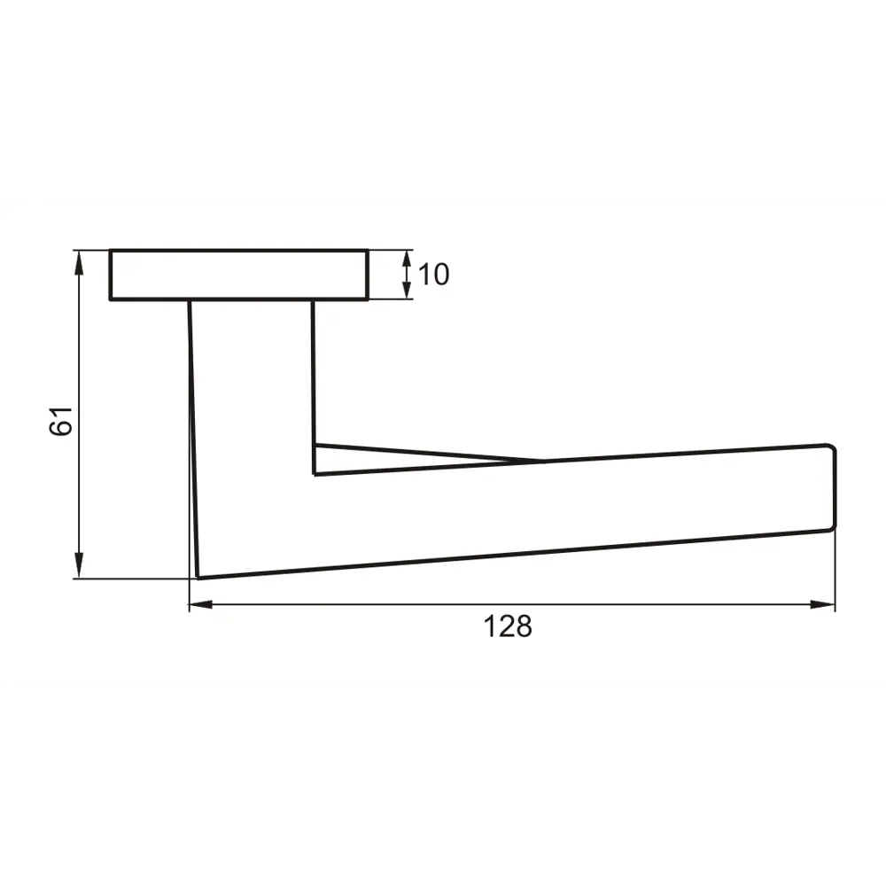 Ручки на розетке алюминий Канноли 128 мм цвет матовый белый PUERTO STLM-2180759 - Вид №4