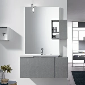 Комбинация ванной комнаты FLY106 в отделке COSMOS 81 Mineralmarmo / Denim Grigio MILLDUE FLY