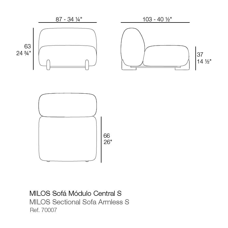 Ткань сад диван Vondom Милош ARCH-00136547 - Вид №14
