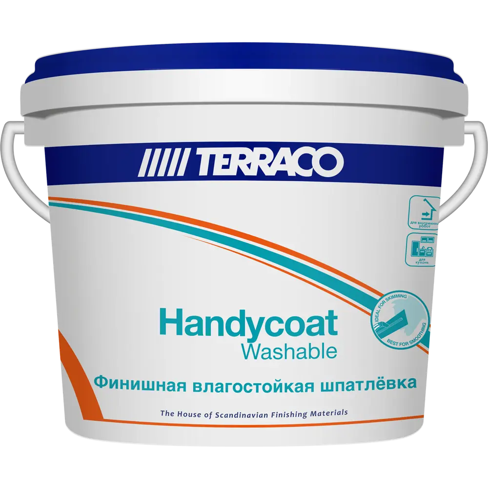 Финишная шпатлёвка Terraco Handycoat Washable для идеального выравнивания стен 5 кг 83000329 STLM-0038695