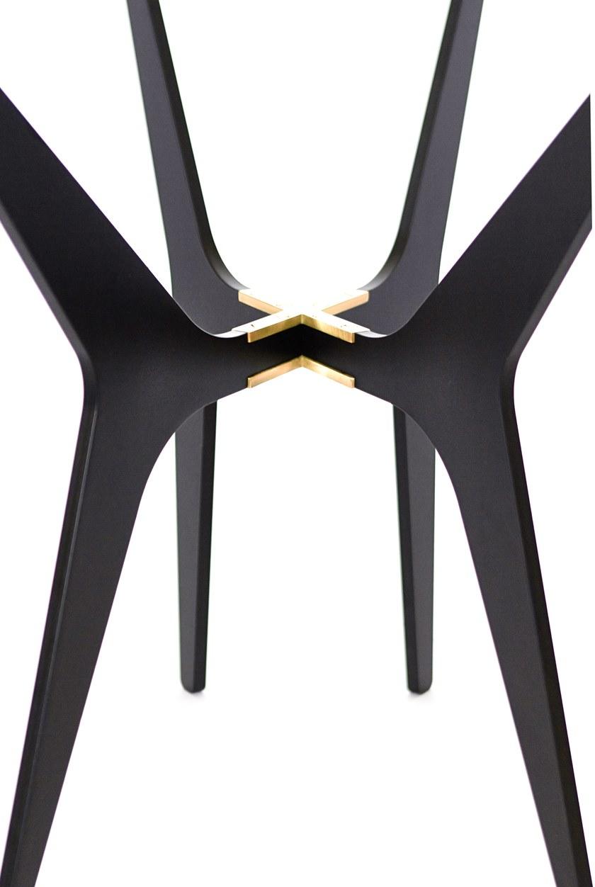 GABRIEL SCOTT Высокий овальный стол из стали и стекла Dean sun-id-1407287 - Вид №2