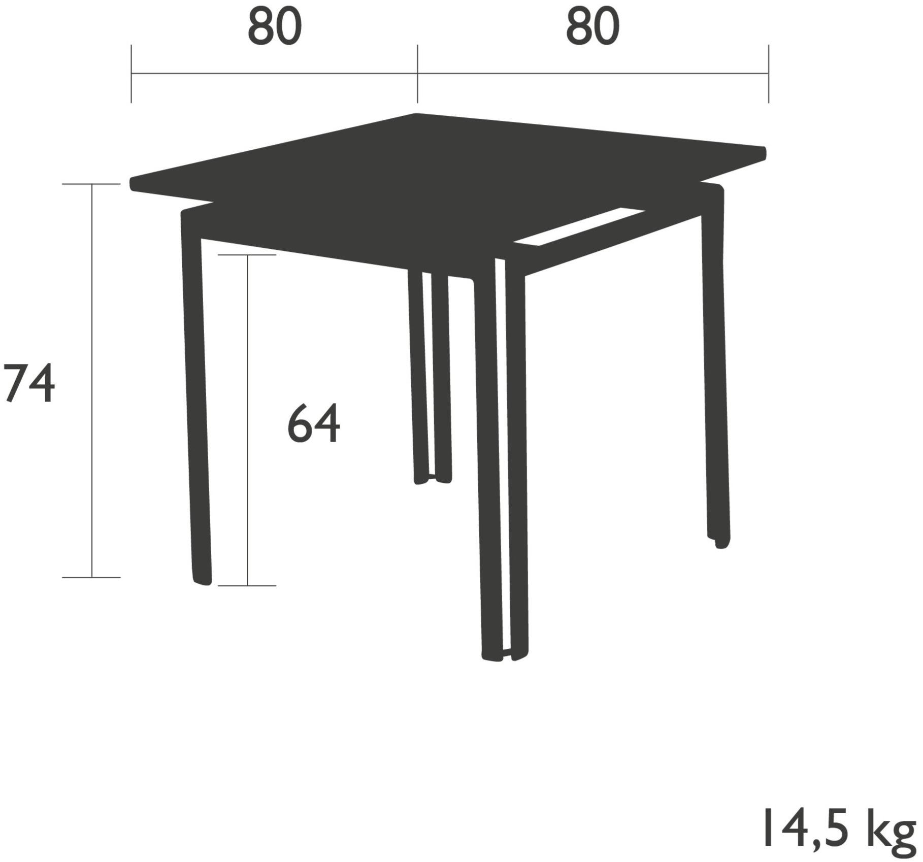 Fermob Квадратный алюминиевый садовый стол Costa 8143 - Вид №2