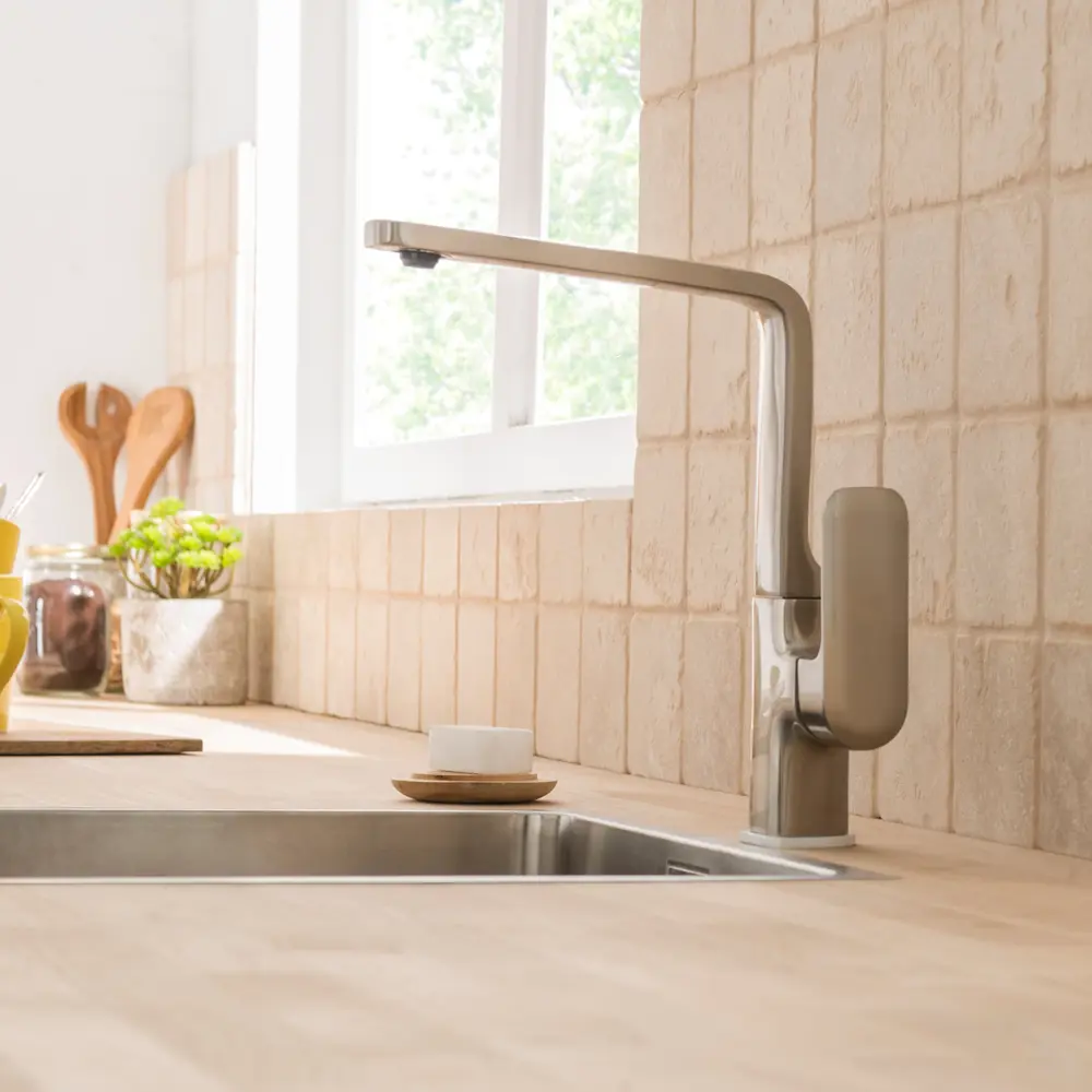 Смеситель для кухни Delinia Remix общая высота 28.1 см цвет никель STLM-2193338 - Вид №7