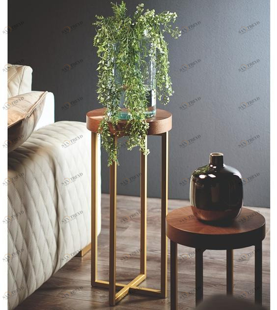 Former In Italia Высокий круглый деревянный журнальный столик Salò sun-id-1437030