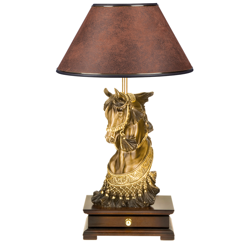 33007/1,34013 Настольная лампа с бюро Лошадь императора Шоколад BOGACHO 4627138211526, 4627138151556