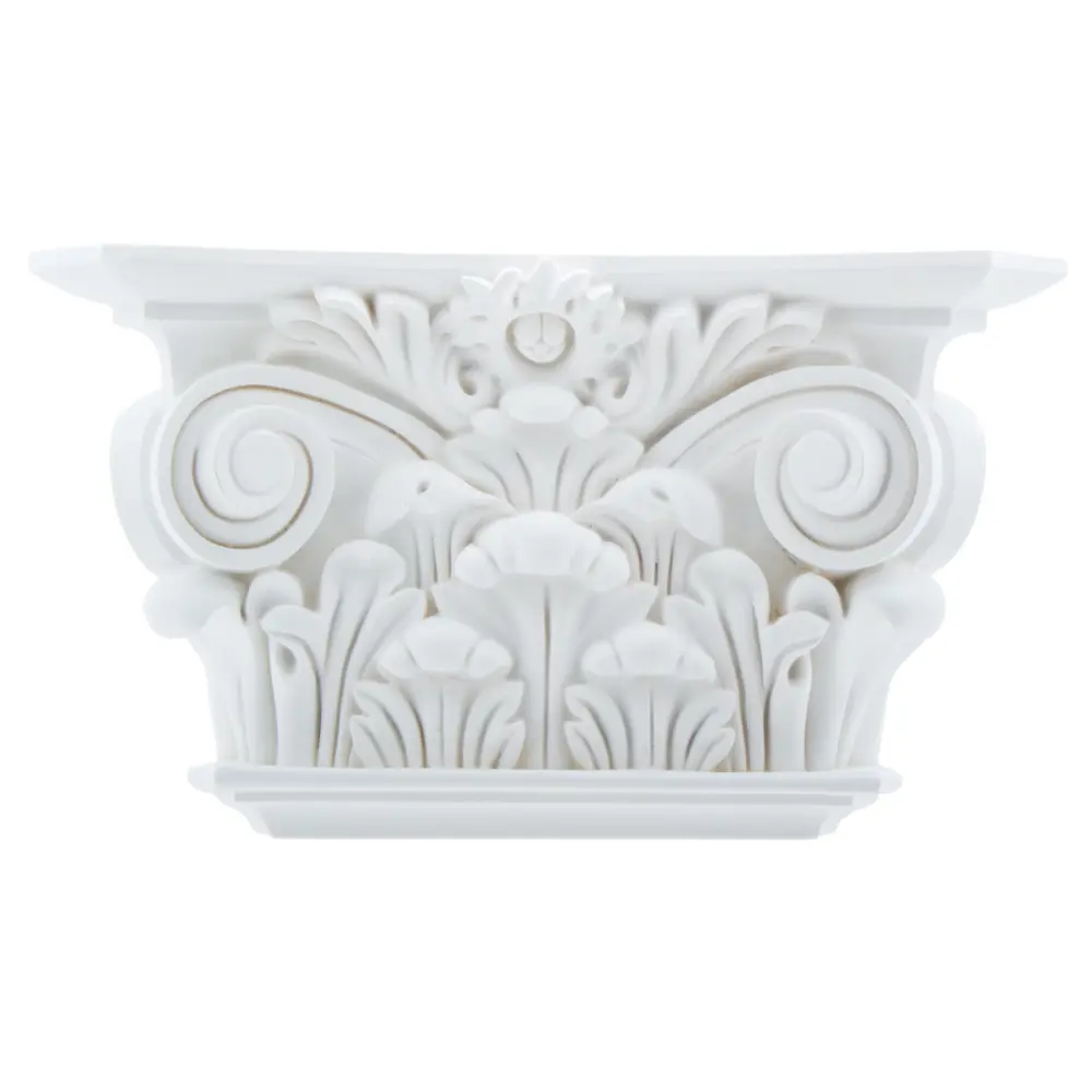 Капитель к пилястре полиуретан Decomaster DK-82221 белая 173 мм STLM-2061073