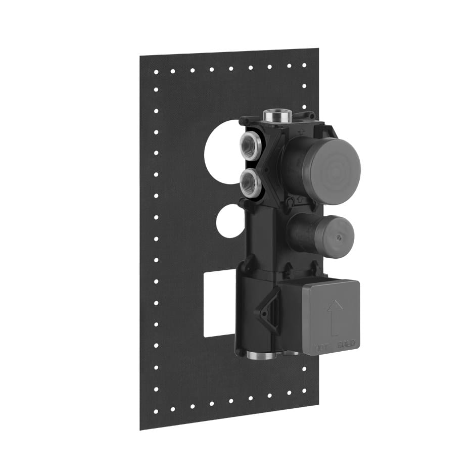 Смеситель для душа с 3 отверстиями из металла с пластиной Gessi TONDO WELLNESS ARCH-00022045 - Вид №2