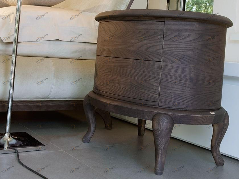 VOLPI Овальная тумбочка из дерева с ящиками Contemporary living 9cag-002-0dm