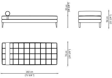 Paolo Castelli Стеганая кушетка из бархата Elegance sun-id-1483096 - Вид №5