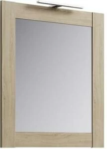 Simphony панель с зеркалом и светильником, цвет дуб сонома, Sim.02.07/DS,