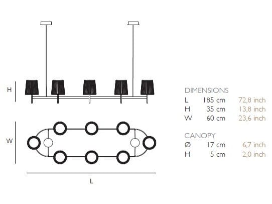 Металлический светодиодный подвесной светильник Quasar ARCH-00149209 - Вид №4