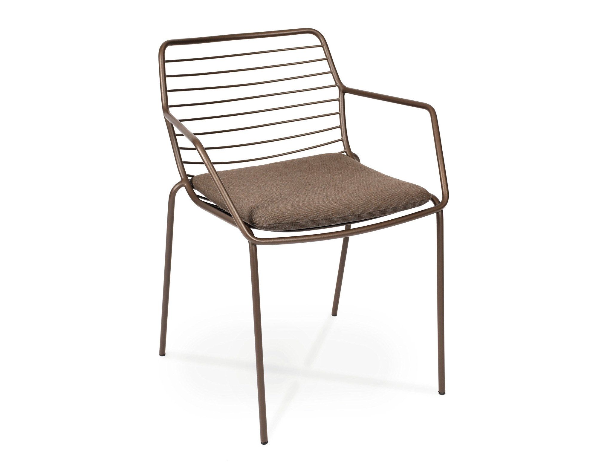 Штабелируемый стул из нержавеющей стали с подлокотниками FISCHER MÖBEL Claris ARCH-00046691 - Вид №1