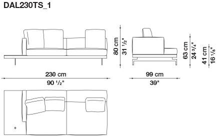 B&B Italia 3-х местный тканевый диван с шезлонгом Dock sun-id-1355318 - Вид №169