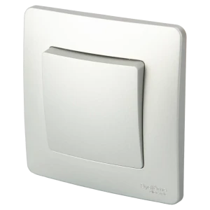 Выключатель встраиваемый Systeme Electric Blanca Сх1 1 клавиша цвет алюминий 82454946 STLM-2002913