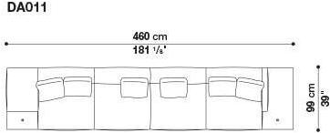 B&B Italia 3-х местный тканевый диван с шезлонгом Dock sun-id-1355318 - Вид №49