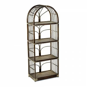 Этажерка темно-коричневая 160х36 см Look-1 ЭКО ДИЗАЙН CLASSIC RATTAN 129529 Бежевый;коричневый