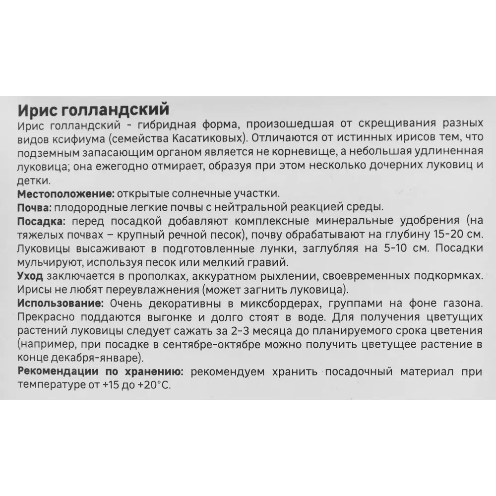 Ирис голландский смесь окрасок 5 шт 86408571 STLM-2103861 Santreyd  - Вид №2