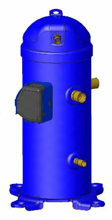 Danfoss H серия — Герметичные спиральные компрессоры, R410A HRH040U4LP6 Компрессор спиральный 121L1211  - Вид №6