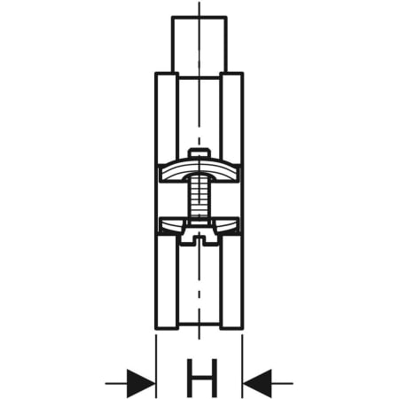 GEBERIT 601.851.26.1 Хомут для трубы изолированный Geberit, с резьбовой муфтой M8/M10  - Вид №3