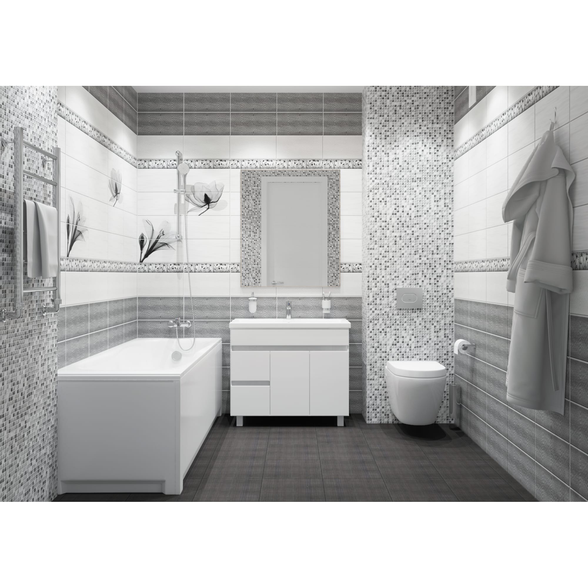 18759470 Панель ПВХ Нимфея магнолия 8 мм 2700х375 мм 1.013 м² Santreyd  - Вид №3