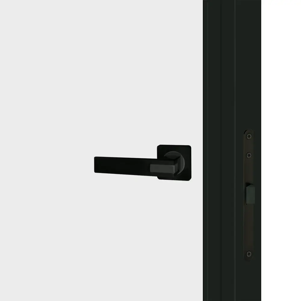 Дверь межкомнатная глухая Invisible 70x220 см цвет белый с замком черная кромка 89433714 STLM-2087376 VELLDORIS  - Вид №4