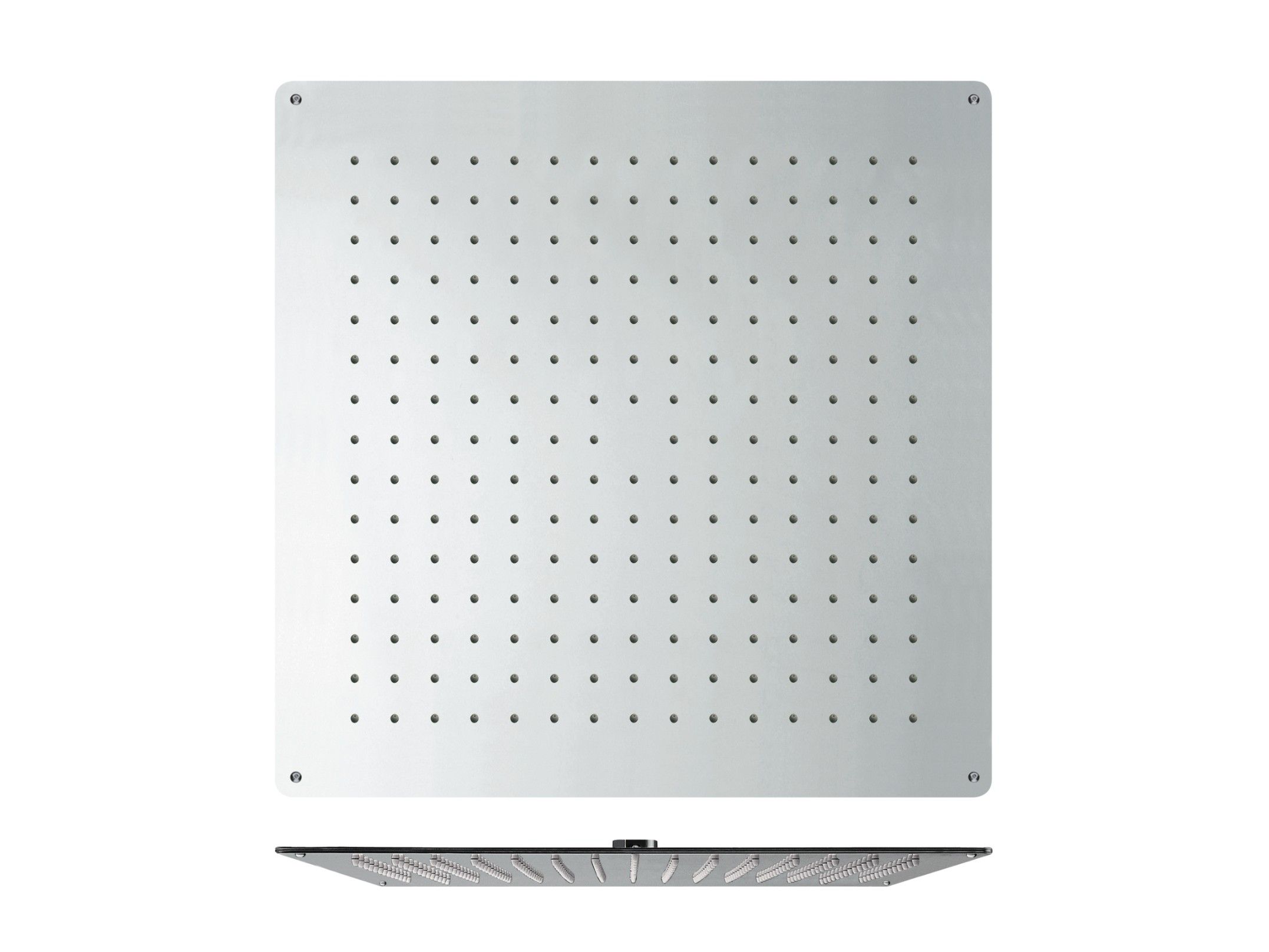 Квадратная душевая головка из нержавеющей стали с системой защиты от накипи CRISTINA Rubinetterie дополнения для душа / ванны / умывальника - Inox collection ARCH-00007770 - Вид №1