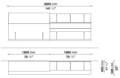 B&B Italia Модульная оборудованная стенка с подставкой под телевизор Pab sun-id-1512474 - Вид №40
