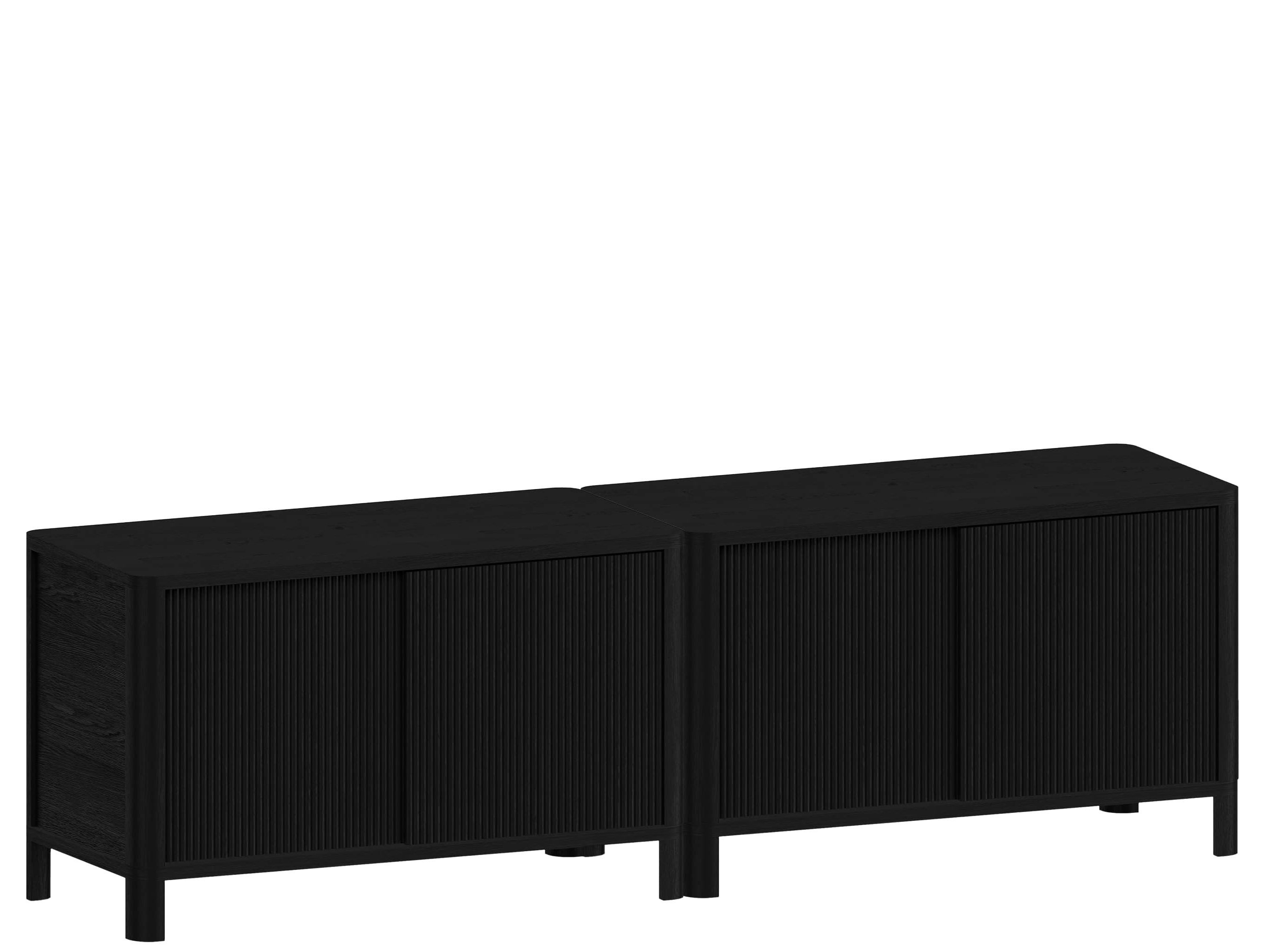 Секционный шкаф для телевизора из массива дерева с раздвижными дверями Woodendot Cloe ARCH-00009665 - Вид №1