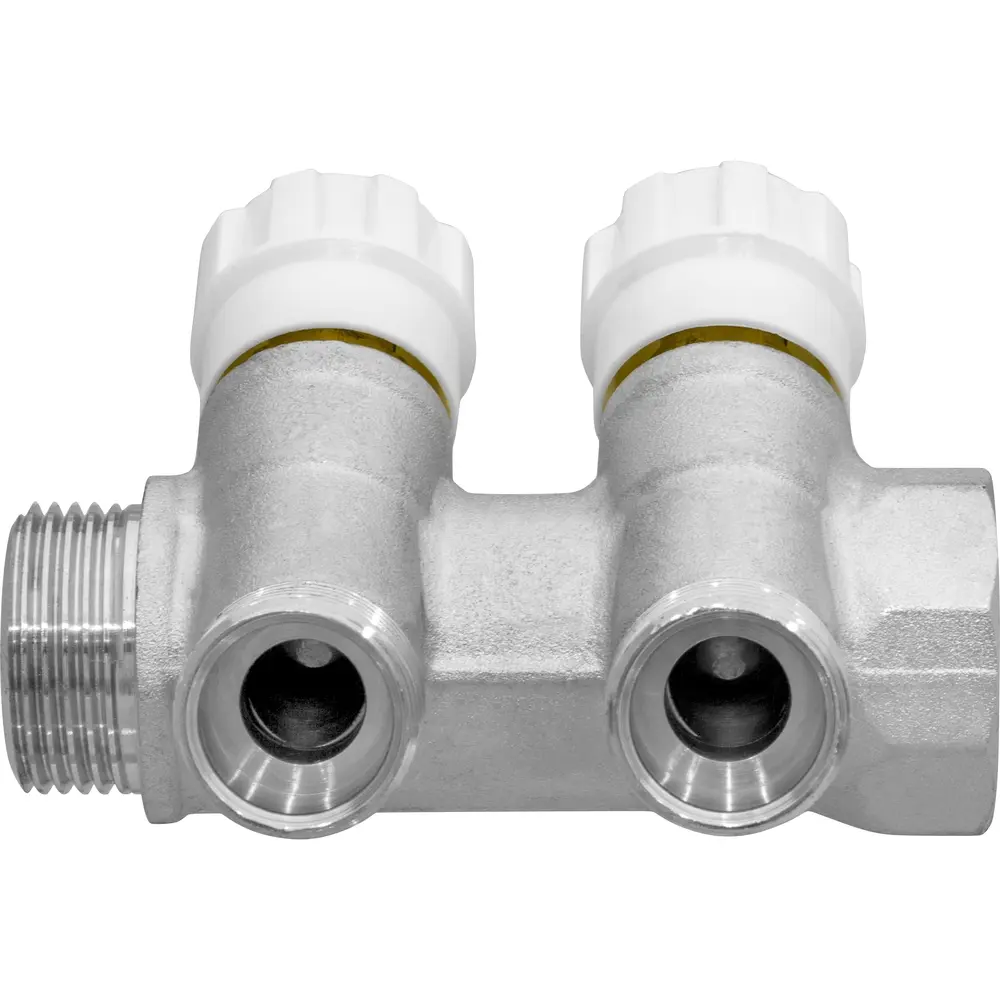Коллектор с вентилем MPF на 2 выхода 3/4"x1/2" наружная резьба 87886409 STLM-2174214  - Вид №4