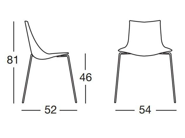 Штабелируемый стул с мягкой тканью S-CAB Zebra ARCH-00112011 - Вид №10