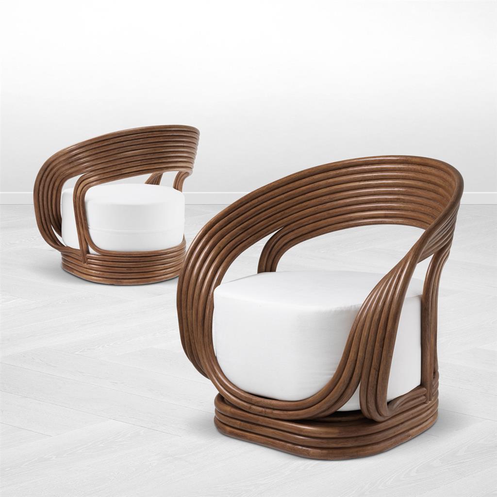 Кресло Romeo от Eichholtz коричневое EICHHOLTZ ДИЗАЙНЕРСКИЕ 247958 Коричневый;белый  - Вид №6