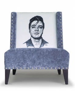 Кресло King by Josh Bryan синее ICON DESIGNE ДИЗАЙНЕРСКИЕ, JOSH BRYAN 096807 Синий