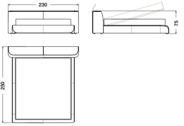 Тканевая кровать с изголовьем контейнера CPRN HOMOOD Starlight ARCH-00075092 - Вид №3