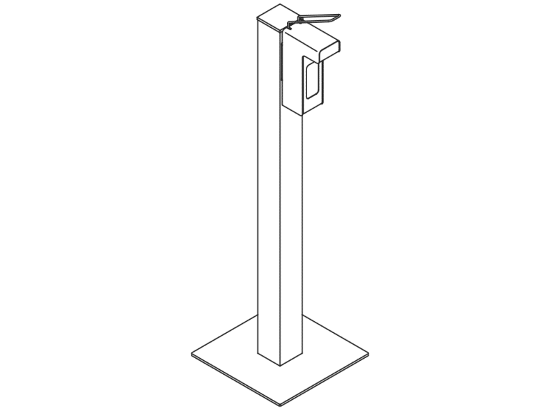 900.06.012XA Дезинфицирующая колонна-дозатор HEWI System 900 - Вид №2