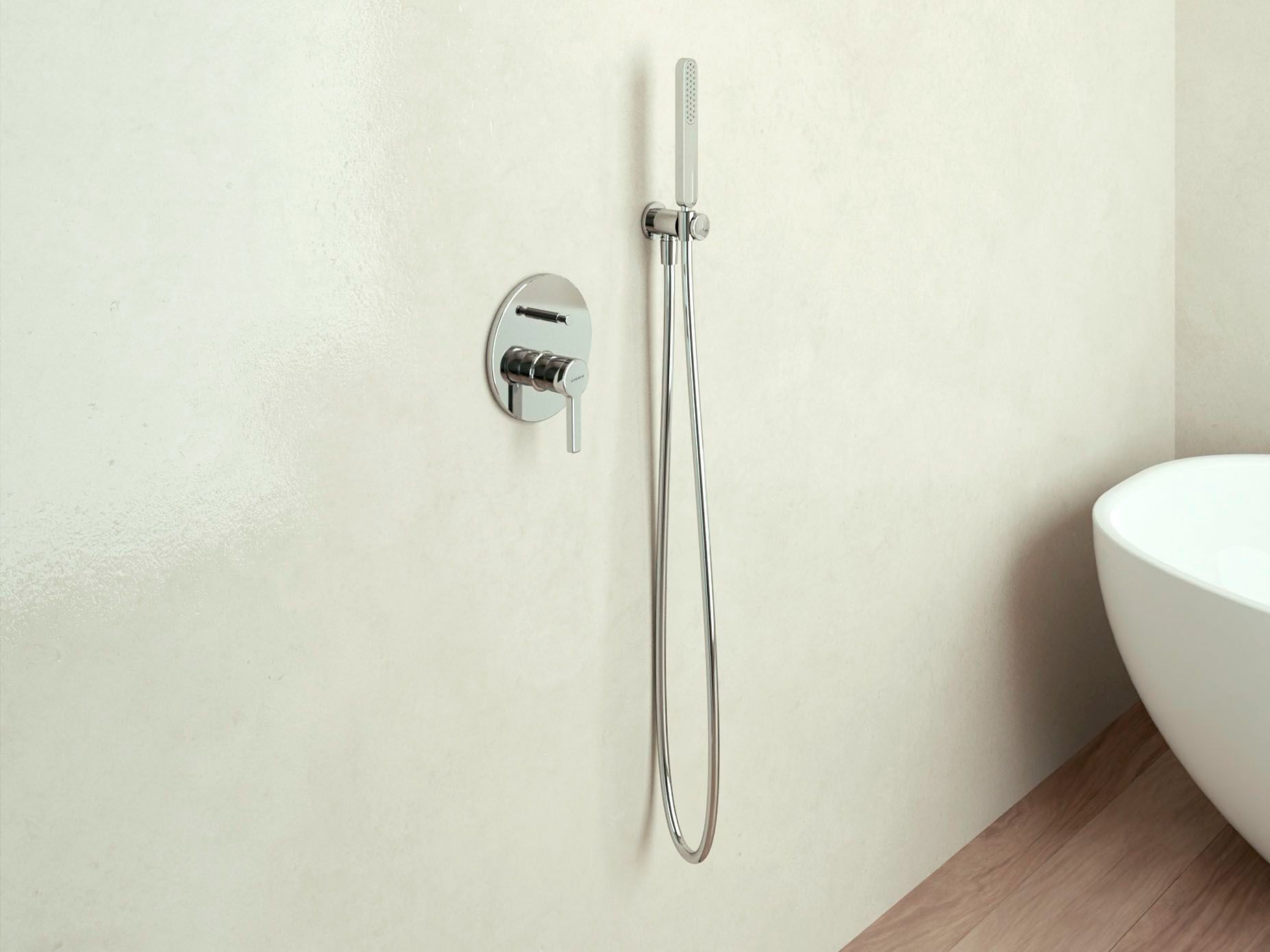 Однорычажный смеситель для душа с переключателем GUGLIELMI RUBINETTERIE QR ARCH-00088400 - Вид №1