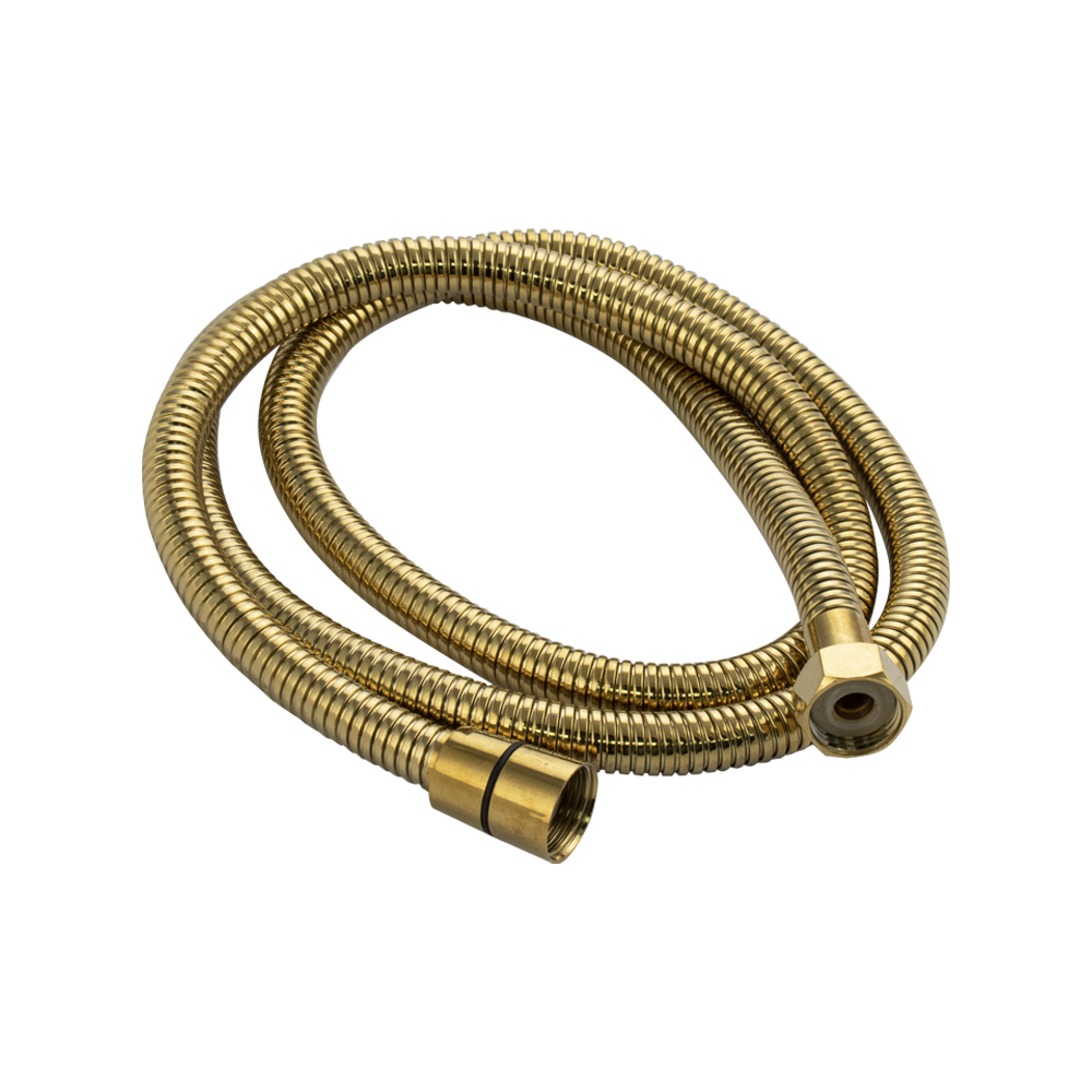 GFmark - Шланг душевой 1/2" 1,5 м. ЗОЛОТО, металлический, рифлённый, код: 3778 