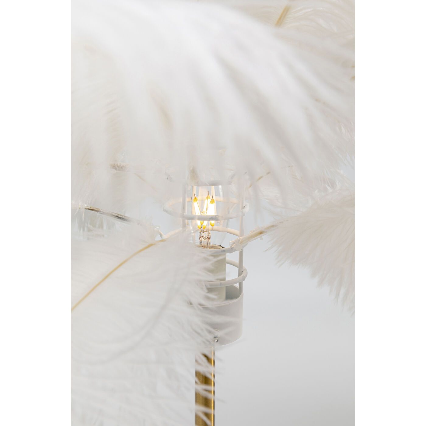 Настольная лампа с абажуром из страусиных перьев KARE Design FEATHER PALM ARCH-00129699 - Вид №6
