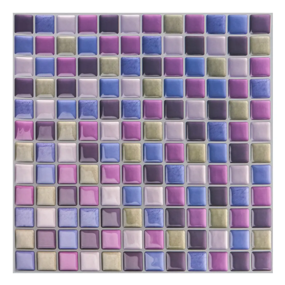 Santreyd 3D мозаика фиолетовая - самоклеящиеся стеновые панели ПВХ 89379607 STLM-1405208