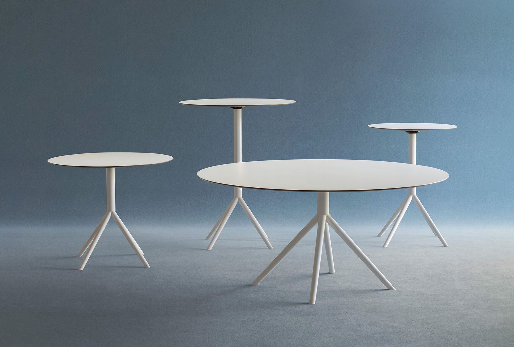 Высокий круглый стол с откидным верхом из HPL Potocco OTX ARCH-00044858 - Вид №1