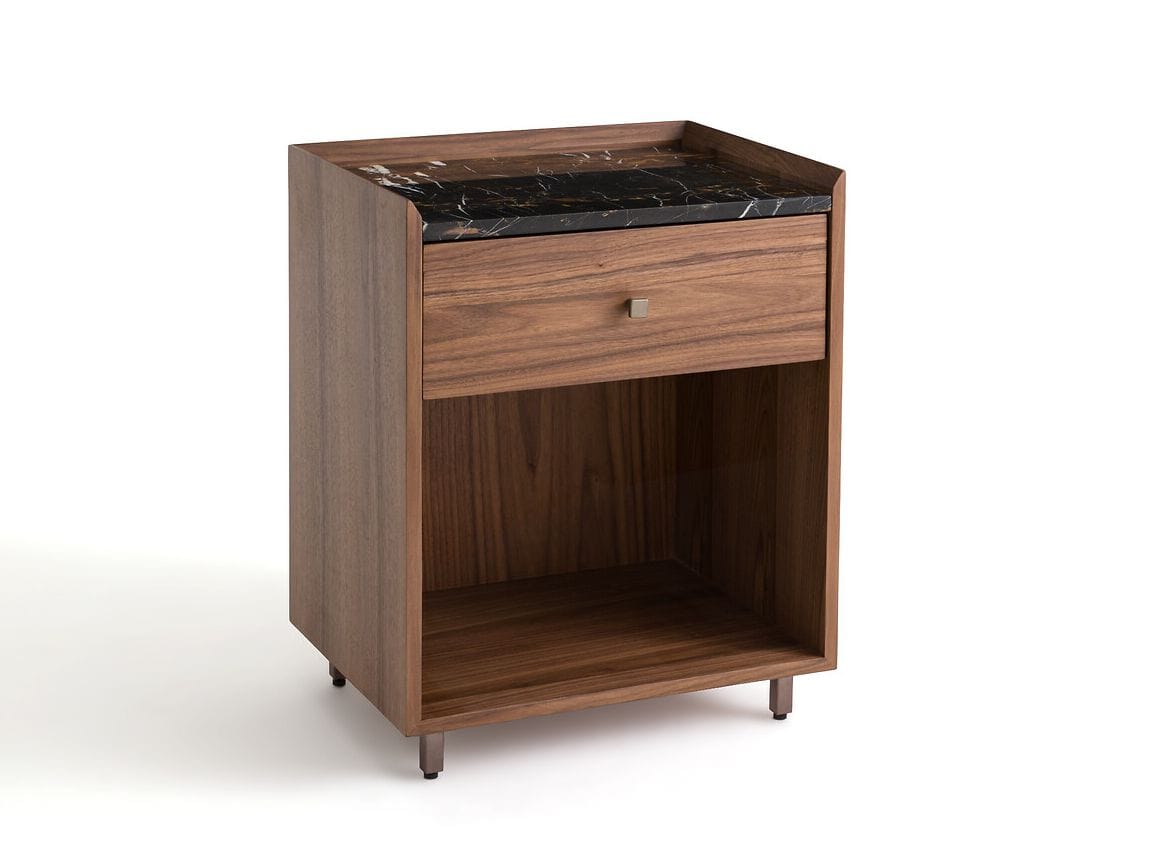 Деревянная и мраморная тумбочка с ящиками AMPM Noham ARCH-00089786 - Вид №1